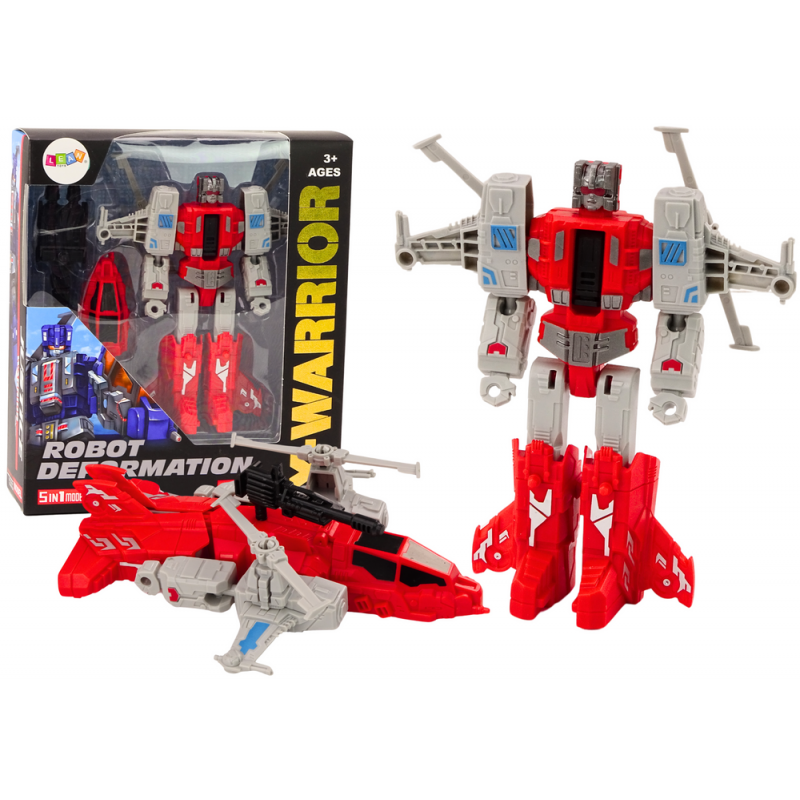 Robot-helikopter 2 az 1-ben Transformation X-Warrior Red